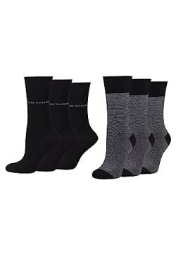 TOM TAILOR women socks 6er stripe black 39-42 von TOM TAILOR