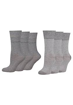 TOM TAILOR women socks 6er stripe grey 35-38 von TOM TAILOR