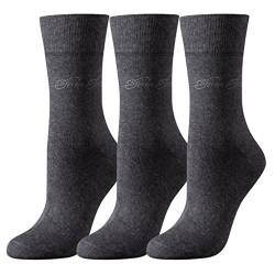 Tom Tailor Damen Socken 3-er Pack, 9703 women basic socks 3 pack, Gr. 39-42, Grau (anthracite melange - 620) von TOM TAILOR