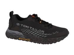 Tom Tailor Herren 5382901 Sneaker, Black-Grey-orange, 43 EU von TOM TAILOR