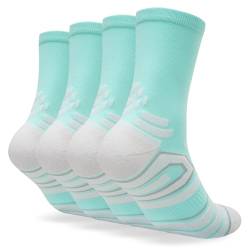 TOMILIOLD Kompressionsstrümpfe Socken Herren Damen 43-46 39-42 35-38 Anti-Blasen Stützstrümpfe Kompressionssocken Atmungsaktiv Compression Running Socks Laufsocken Sportsocken 2 Paar (L-XL, Grün) von TOMILIOLD