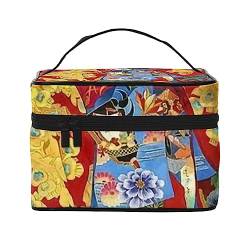 Japanische Sakura Blume Chinesischer Vogel Kran Kosmetiktasche Make-up Tasche Reise Kosmetiktaschen für Frauen Kulturbeutel, Japanische Geisha Girl1, Einheitsgröße von TOMPPY