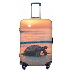Sea Turtle Sunset Printed Luggage Cover Elastic Washable Suitcase Cover Anti-Scratch Suitcase Protector Fit 18-32 Inch Luggage, Schwarz , M von TOMPPY
