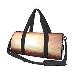 Sun Sunrise Cloud Printed Sports Duffel Bag Gym Tote Bag Weekender Travel Bag Sports Gym Bag For Workout Overnight Travel Luggage Women Men, Black, One Size, Schwarz , Einheitsgröße von TOMPPY