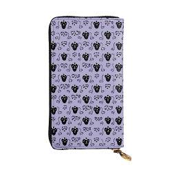 TOMPPY Haunted Mansion bedruckte Damen-Geldbörse, lange Geldbörse, mit Reißverschluss, Clutch, Kartenhalter, Organizer, Schwarz , Einheitsgröße von TOMPPY