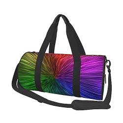 Tie Dye Bedruckte Sport Duffel Bag Gym Tote Bag Weekender Reisetasche Sport Gym Bag Für Workout Übernachtung Reisegepäck Damen Herren, Schwarz, Einheitsgröße, Schwarz , Einheitsgröße von TOMPPY