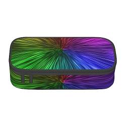 Tie Dye Gedruckt Bleistift Fall Große Kapazität Bleistift Tasche Tragbare Bleistift Tasche Büro Schreibwaren Organizer, Schwarz , Einheitsgröße, Tragbar, einfach, Reisen, einzigartig von TOMPPY