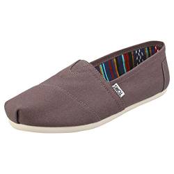 TOMS ALPARGATA Loafer Flat Espadrille Canvas Damen Grau 35,5 EU von TOMS