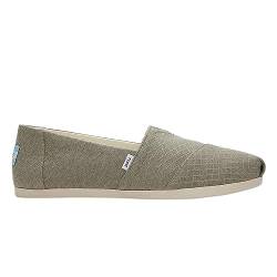 TOMS Damen Alpargata Cloudbound Flacher Slipper, Vetiver Grey Diamonds Refibra gewebter Sonnenaufdruck, 38.5 EU von TOMS