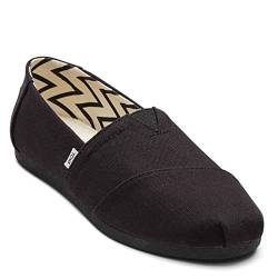 TOMS Damen Alpargata Flacher Slipper, Black/Black Wide Recycled Cotton Canvas, 38.5 EU Weit von TOMS