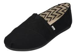 TOMS Damen Alpargata Flacher Slipper, Black/Black Wide Recycled Cotton Canvas, 45 EU Weit von TOMS