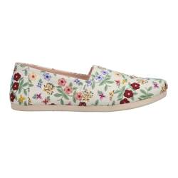 TOMS Damen Alpargata Print Flache Slipper, Weiß Blumenmuster, 35.5 EU von TOMS