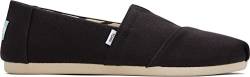 TOMS Damen Alpargata aus recycelter Baumwolle Flache Slipper, Schwarz Weiß, 37.5 EU von TOMS