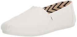 TOMS Damen Alpargata aus recycelter Baumwolle Flache Slipper, Weiß, 35.5 EU von TOMS