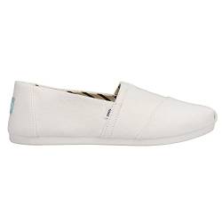 TOMS Damen Alpargata aus recycelter Baumwolle Flache Slipper, Weiß, 43.5 EU von TOMS