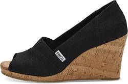 TOMS Damen Classic Wedge Sandalen mit Keilabsatz, Black, 42 EU von TOMS