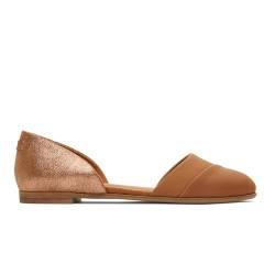 TOMS Damen Jutti D'orsay Ballerinas, Hellbraunes Leder und metallisches Wildleder, 37 EU von TOMS