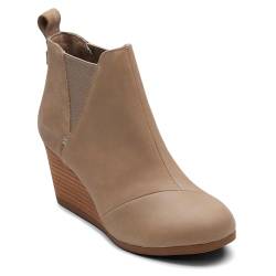 TOMS Damen Kelsey Pumps, Taupe Grau Leder/Wildleder, 38.5 EU von TOMS