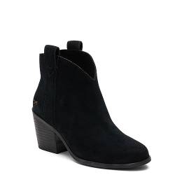 TOMS Damen Konstanz Stiefelette, Schwarzes, schwarzes Wildleder, 38 EU von TOMS