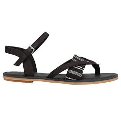 TOMS Damen Lexie Flache Sandalen, Black, 36 EU von TOMS