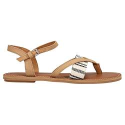 TOMS Damen Lexie Flache Sandalen, Brown, 40 EU von TOMS