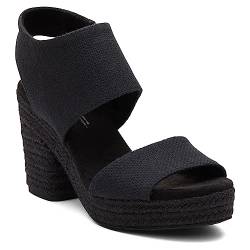 TOMS Damen Majorca Platform Sandale mit Absatz, Black/Black, 35.5 EU von TOMS