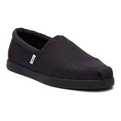 TOMS Herren Alp FWD Flacher Slipper, Schwarzes, recyceltes Baumwoll-Segeltuch, 42.5 EU von TOMS