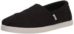 TOMS Herren Alp FWD Flacher Slipper, Schwarzes recyceltes Baumwollleinen, 42 EU von TOMS