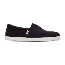 TOMS Herren Alp FWD Flacher Slipper, Schwarzes recyceltes Baumwollleinen, 43.5 EU von TOMS