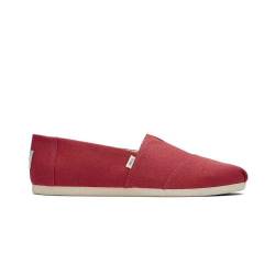 TOMS Herren Alpargata aus recycelter Baumwolle Flache Slipper, ROT, 44 EU von TOMS