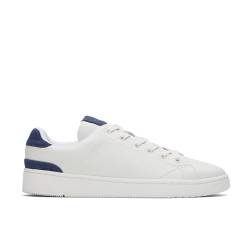 TOMS Men's TRVL LITE 2.0 Low Sneaker, Bright White/Cadet Blue Leather, 6 UK von TOMS