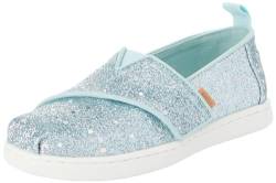 TOMS Youth Girl's Classic Alpargata Espadrille Loafer Flat, Light Mint Cosmic Glitter, 12 UK von TOMS