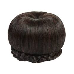 Dutt-Haarteil, geflochtenes Haar, Dutt-Haarteil, synthetische Hochsteckfrisur, geflochtener Chignon mit integrierten Kämmen für Frauen, Mädchen, Party, Hochzeit, Tanzen, Frisuren, Haar-Accessoire, Dut von TOMYEUS