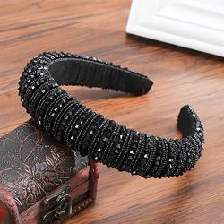 NIBEIWEISHOP Mode Stirnbänder Schwamm Kristall Perlen Haarbänder Luxus farbige Strasswild Wild Wunderschöne Stirnband Braut Mode Haarschmuck Brautstirnband (Color : 9307b) von TOMYEUS