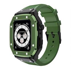 TONECY Armband für Apple Watch, 45 mm, 42 mm, 44 mm, Modifikation, Mod-Kit, Metallrahmen, Silikonband von TONECY