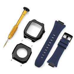TONECY Edelstahl-Armband für Apple Watch, Modifikation, 45 mm, 44 mm, 41 mm, Metall-Mod-Kit-Set für iWatch Serie 7, 6, SE, 5, 4, 3, 2, 1 von TONECY