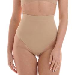 TONEST Shapewear Damen - Bauchweg Shaping-String - Mid-Waist - Shape-Miederstring - stark-formend - Kompressionswäsche-Unterhose - 1000-SS (40, Beige) von TONEST