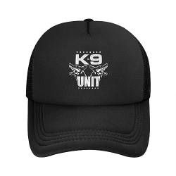 TONFON Baseballkappe Hiphop Sonnenhut Herren Damen Verstellbare Baseballkappe Trucker Cap mit Polizeihund-Design Deutscher Schäferhund Modische Snapback-Geburtstagsgeschenke von TONFON