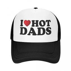 TONFON Baseballkappe Hiphop-Sonnenhut individuelle Trucker-Mütze für Männer und Frauen verstellbare Baseballkappe für Erwachsene Snapback Sommerhüte Mode I Love Hot Dads Snapback Geburtstagsgeschenke von TONFON