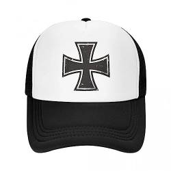 TONFON Baseballmütze Hiphop Sonnenhut Personalisiertes Deutsches Eisernes Kreuz Baseballmütze Sonnenschutz Frauen Herren Verstellbare Trucker Mütze Spring Snapback Verstellbare Geburtstagsgeschenke von TONFON