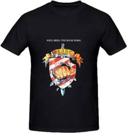 Slade Well Bring The House Down Electronica Herren-T-Shirt, Rundhalsausschnitt, Schwarz, Schwarz , XXL von TONGFENG