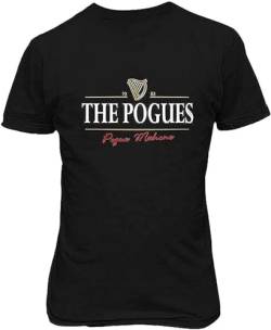 The Pogues Logo Punk Irish Rock T-Shirt Music 42 Black Black Herren, Schwarz , XXL von TONGFENG