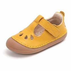 TONGLEPAO Baby Lauflernschuhe mädchen Mary Jane Babyschuhe Krabbelschuhe für Kleinkind Junge Kinder Schuhe (Gelb, Kleinkind, Frauen, Numeric 21, EU Schuhgröße) von TONGLEPAO
