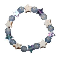 TONXX Buntes Perlenarmband mit Stern-Anhänger, verstellbare herausziehbare Handketten, modischer Armband-Schmuck für Frauen und Mädchen von TONXX