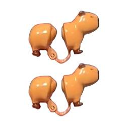 TONXX Elegante Capybara Designs Ohrstecker/Clips, exquisite kleine Tierohrringe, handgefertigtes Schmuckzubehör für Frauen von TONXX