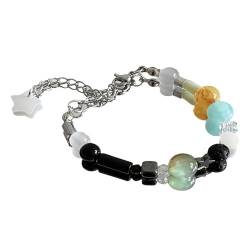 TONXX Handgefertigte bunte Perlen-Armband-Stil, Handgelenkschmuck, künstliches Kristallmaterial, Kettenarmbänder, Geschenk für Mädchen und Frauen von TONXX