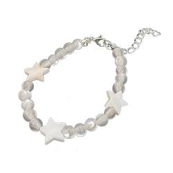 TONXX Harajuku Stern Opal Perlen Armbänder für Frauen Vintage Ästhetischen Charme Verstellbare Kette Elastische Armreif Sommer Schmuck von TONXX