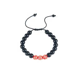 TONXX Obsidian-Perlen-Armreif, Yoga-Heilharz-Armband, leuchtet im Dunkeln, Armband für Männer und Frauen, Gebet, Buddhismus von TONXX