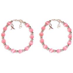 TONXX Rosafarbene Pulver-Kristall-Armbänder, natürliche Opal-Perlen, Armband für Frauen, dehnbare elastische Kordel, exquisiter Freundschaftsschmuck von TONXX