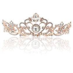 Strass-Krone, Strass-Kopfschmuck, Vintage-Dekor, Kopfschmuck für Frauen und Mädchen, dekorative Tiara, Geburtstags-Tiara, Strass-Tiara, Braut-Hochzeits-Tiara von TONZN